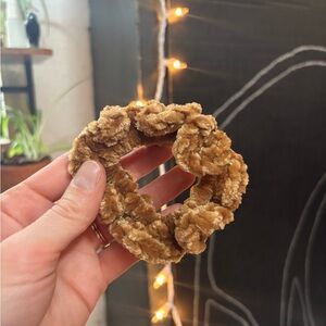 ✨2/$12✨Large Soft Velvet Handmade Neutral Tan Scrunchy!